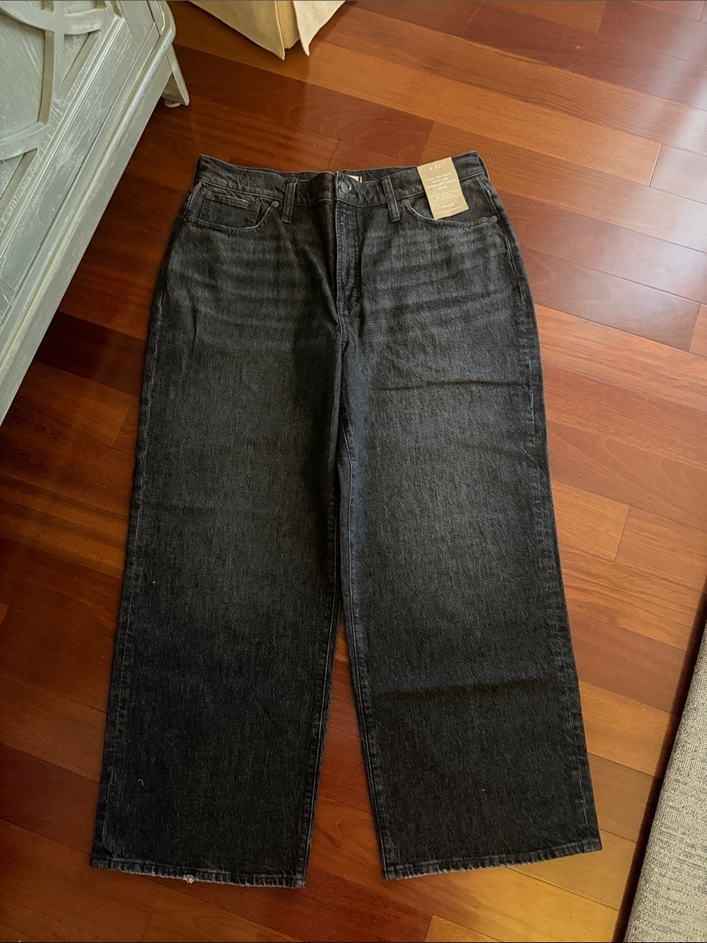 Madewell Black Wide-Leg Flare Jeans